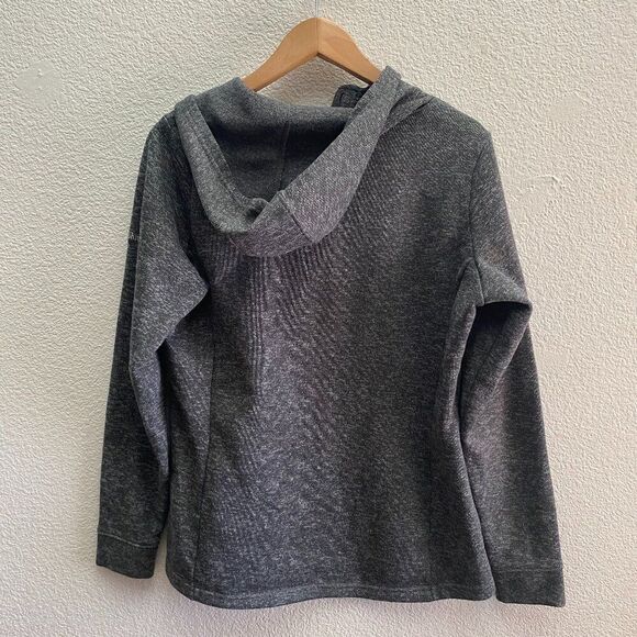 Columbia Darling Days Hooded Henley Long Sleeve Pullover Sweater Large Gray - Picture 3 of 5